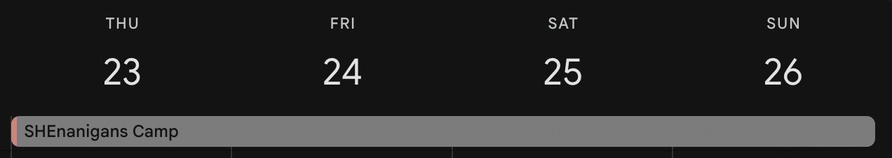 calendar date location event
